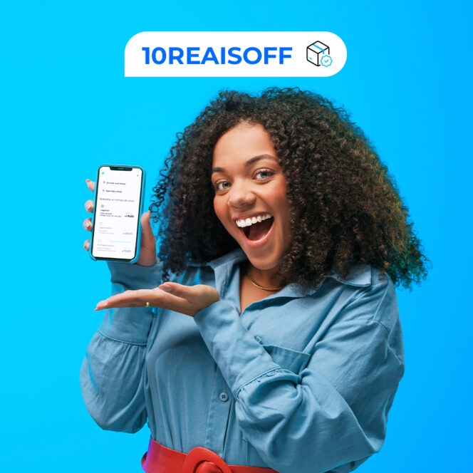 Cupom promocional Loggi Fácil de 10 Reais de desconto no primeiro envio. 10REAISOFF